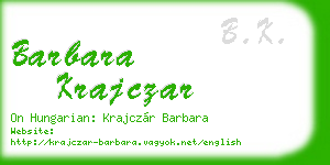 barbara krajczar business card